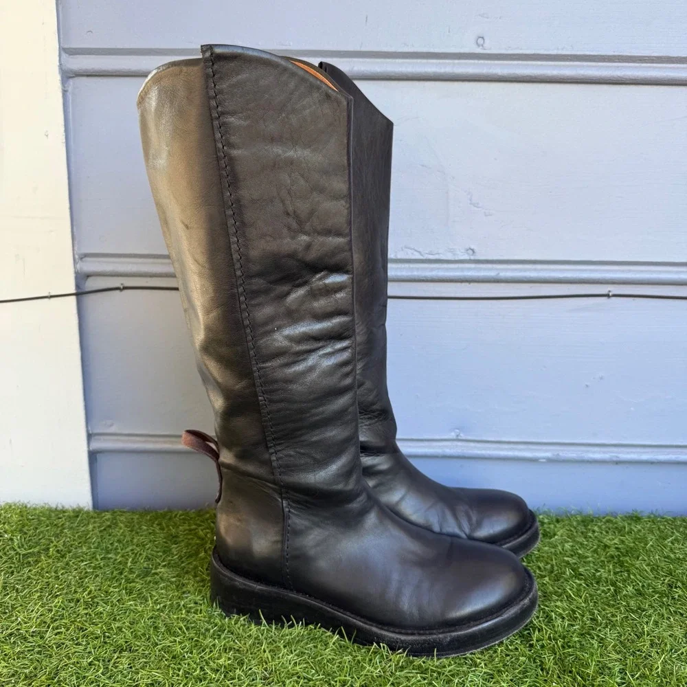 We The Free Free People Bryce Equestrian Leather Tall Boots Portugal Size 36